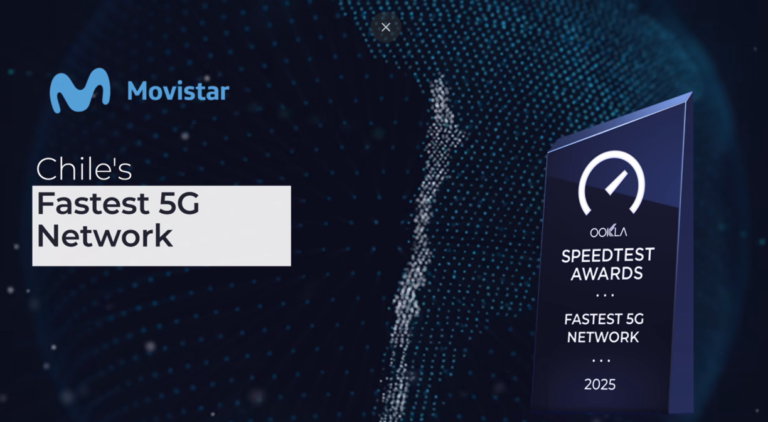 N°1 según Speedtest: Movistar se posiciona como la red móvil más rápida de todo Chile